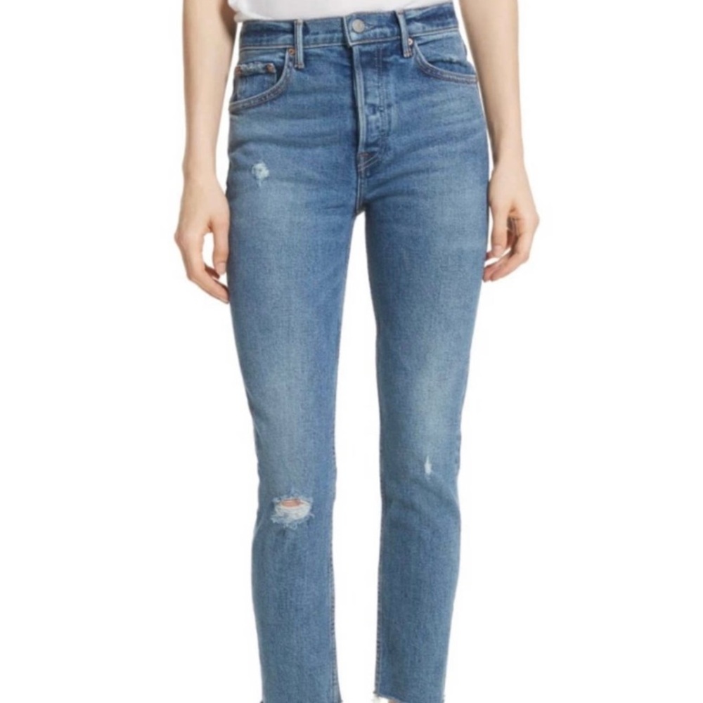 $228 NWOT GRLFRND Karolina Distressed Skinny Jeans Size 27